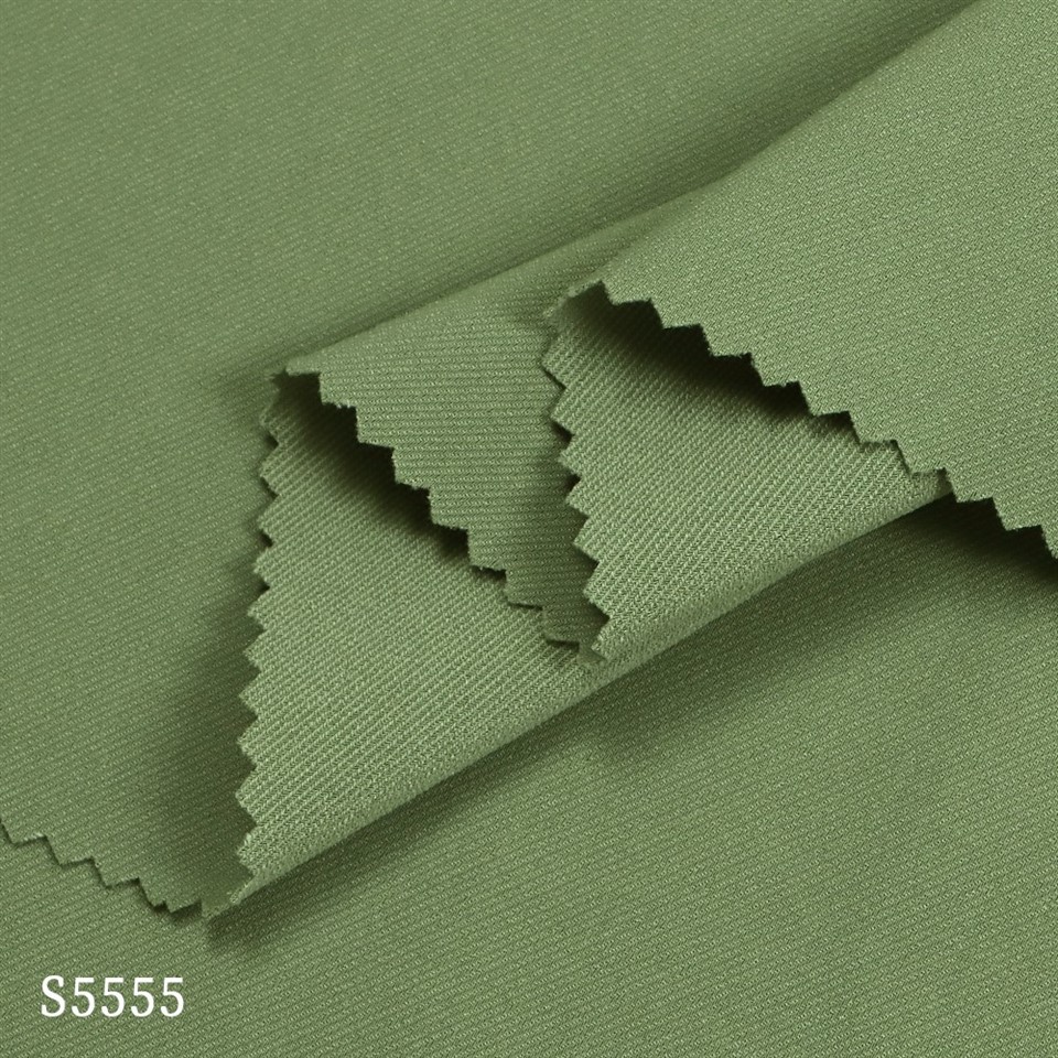 4 Way Stretch Polyester Fabric Broken Twill